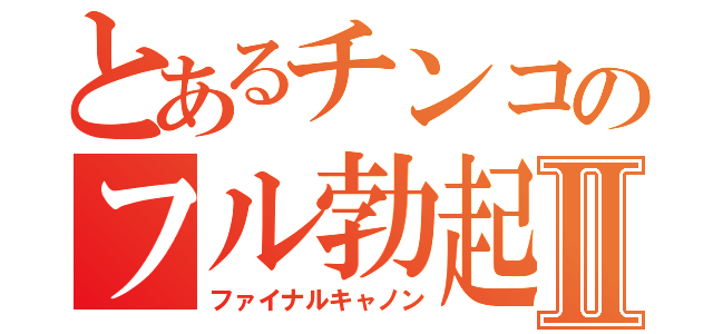 とあるチンコのフル勃起Ⅱ（ファイナルキャノン）