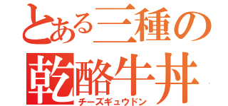 とある三種の乾酪牛丼（チーズギュウドン）