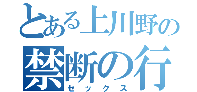 とある上川野の禁断の行為（セックス）