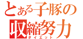 とある子豚の収縮努力（ダイエット）