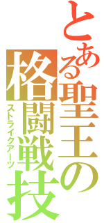 とある聖王の格闘戦技（ストライクアーツ）