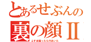 とあるせぶんの裏の顔Ⅱ（ふすま蹴ったら穴あいた）