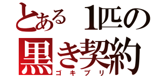 とある１匹の黒き契約者（ゴキブリ）