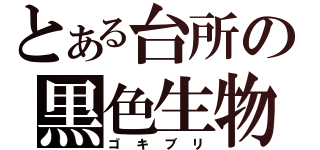 とある台所の黒色生物（ゴキブリ）