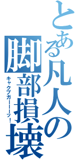 とある凡人の脚部損壊（キャクブガーーーッ！）