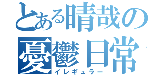 とある晴哉の憂鬱日常（イレギュラー）