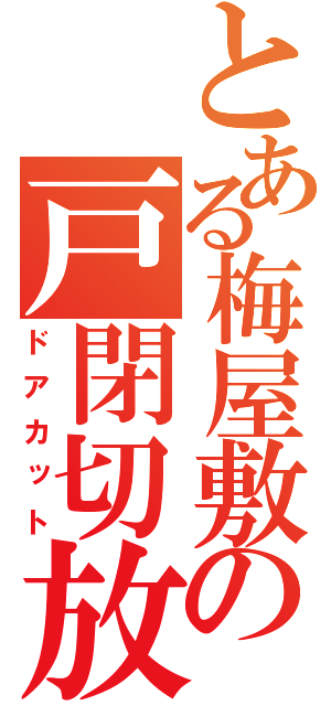 とある梅屋敷の戸閉切放（ドアカット）