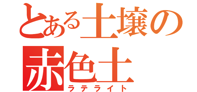 とある土壌の赤色土（ラテライト）