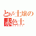 とある土壌の赤色土（ラテライト）