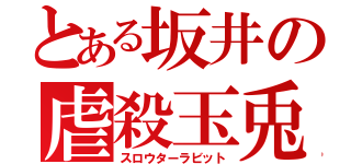 とある坂井の虐殺玉兎（スロウターラビット）