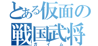 とある仮面の戦国武将（ガイム）