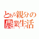 とある親分の農業生活（トマト）