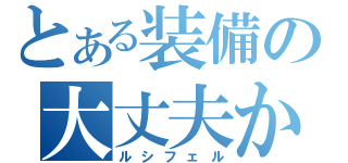 とある装備の大丈夫か（ルシフェル）