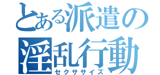 とある派遣の淫乱行動（セクササイズ）