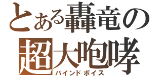 とある轟竜の超大咆哮（バインドボイス）