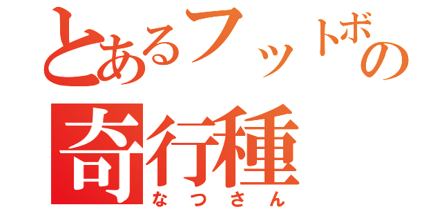 とあるフットボルテの奇行種（なつさん）