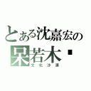 とある沈嘉宏の呆若木雞（文化沙漠）