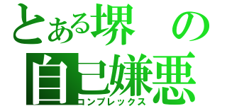 とある堺の自己嫌悪（コンプレックス）