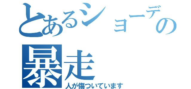 とあるショーディーの暴走（人が傷ついています）