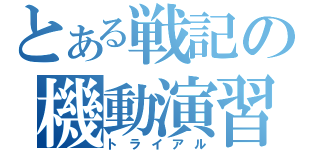 とある戦記の機動演習（トライアル）