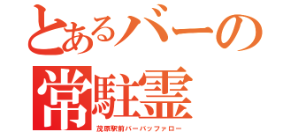 とあるバーの常駐霊（茂原駅前バーバッファロー）