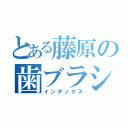 とある藤原の歯ブラシ（インデックス）