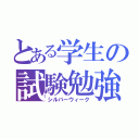 とある学生の試験勉強期間（シルバーウィーク）