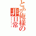 とある俺様の非日常（プライベート）