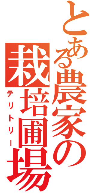 とある農家の栽培圃場（テリトリー）