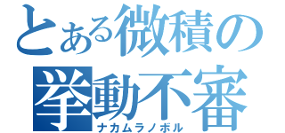 とある微積の挙動不審（ナカムラノボル）