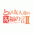 とある友人達の祝福の言葉Ⅱ（ハッピーウエディング）