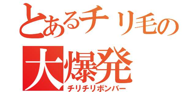 とあるチリ毛の大爆発（チリチリボンバー）