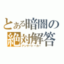 とある暗闇の絶対解答（アンサートーカー）