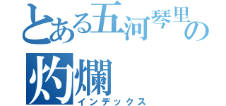 とある五河琴里の灼爛（インデックス）