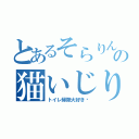 とあるそらりんの猫いじり（トイレ掃除大好き♡）