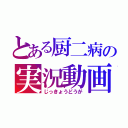 とある厨二病の実況動画（じっきょうどうが）