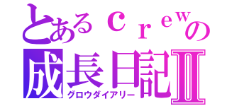 とあるｃｒｅｗの成長日記Ⅱ（グロウダイアリー）