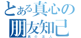 とある真心の朋友知己（真の友人）