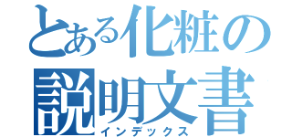 とある化粧の説明文書（インデックス）