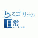 とあるゴリラの日常（ニート生活）