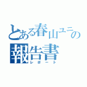 とある春山ユニットの報告書（レポート）