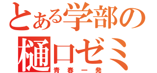 とある学部の樋口ゼミ（青春一発）