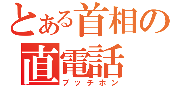 とある首相の直電話（ブッチホン）