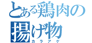 とある鶏肉の揚げ物（カラアゲ）