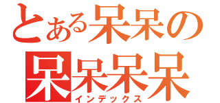 とある呆呆の呆呆呆呆（インデックス）