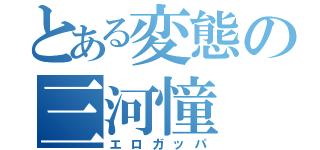 とある変態の三河憧（エロガッパ）