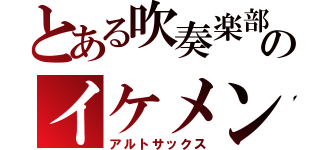 とある吹奏楽部のイケメン（アルトサックス）