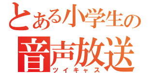 とある小学生の音声放送（ツイキャス）