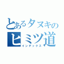 とあるタヌキのヒミツ道具（インデックス）