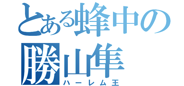 とある蜂中の勝山隼（ハーレム王）